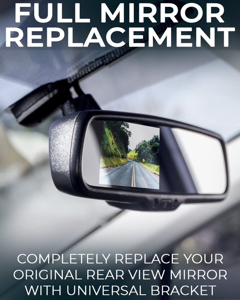 Master Tailgaters 10.5" OEM Rear View Mirror with 4.3" LCD Screen | Slim Mirror| Rearview Universal Fit | Auto Adjusting Brightness LCD | Anti Glare | Full Replacement - Image 5